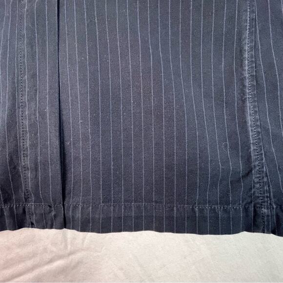 Gap Twill Blazer Mens Medium Navy Blue Pin Striped Preppy Summer Casual Nautical - Picture 7 of 13